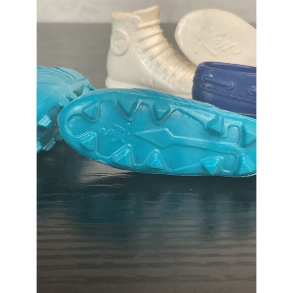 Vintage Ken Doll Shoes Set Of 3 Pairs Blue White & Turquoise - Picture 5 of 5